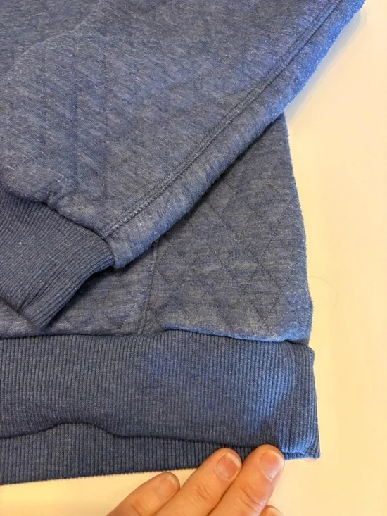 Marine Layer Corbet blue quilted hoodie size medium washwear noted - Picture 5 of 7